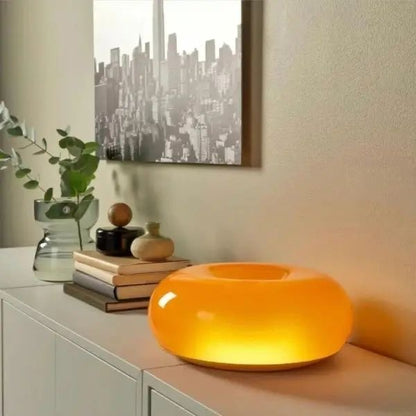 Donut Wall Lamp Orange Creative Round LED Lights