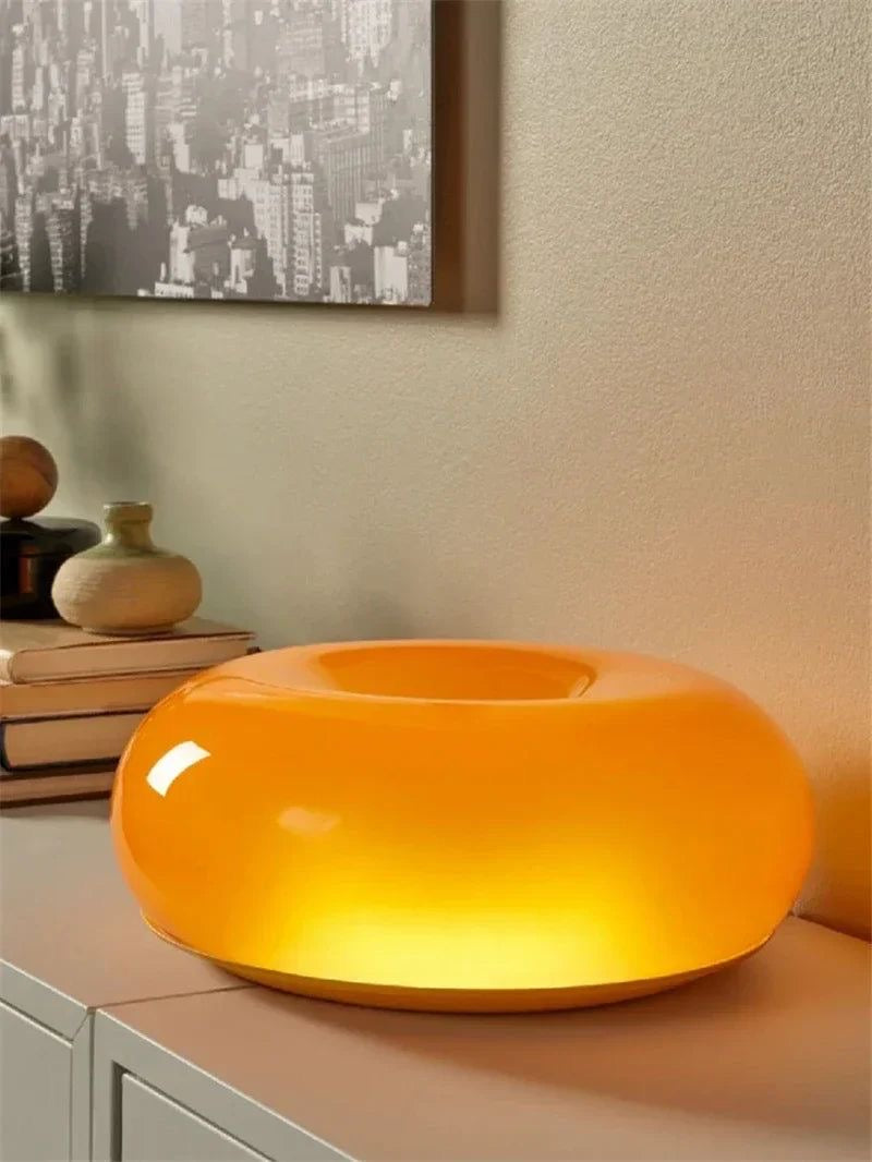 Donut Wall Lamp Orange Creative Round LED Lights