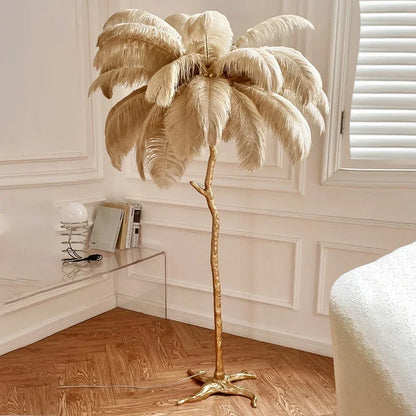 Nordic Ostrich Feather Led Floor Lamp