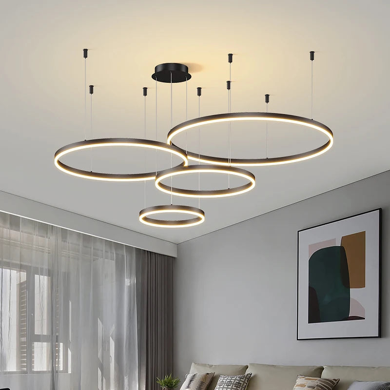 Modern Led Ceiling Chandelier Circular Ring Chandelier